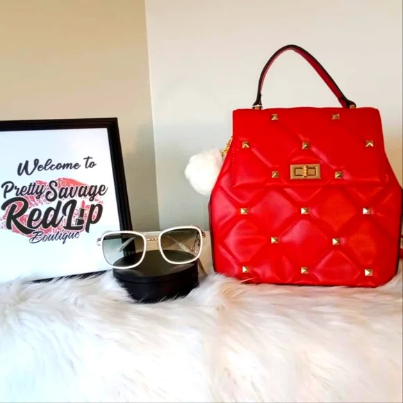 Bags | Brand New Red And Gold Back Pack Purse | Poshmark display picture 3